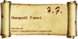 Hangodi Fanni névjegykártya